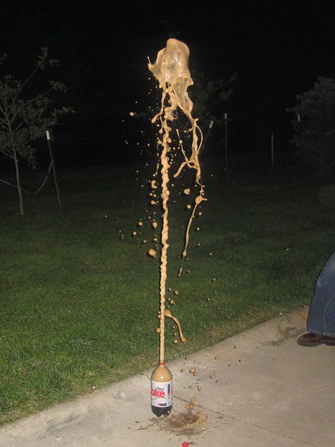 Mentos and Diet Coke