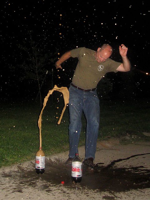 Mentos and Diet Coke