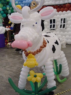 A Cow Made out of Balloons