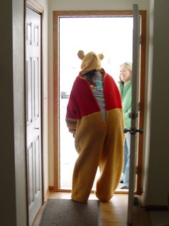 Tobbie answering the door the next morning