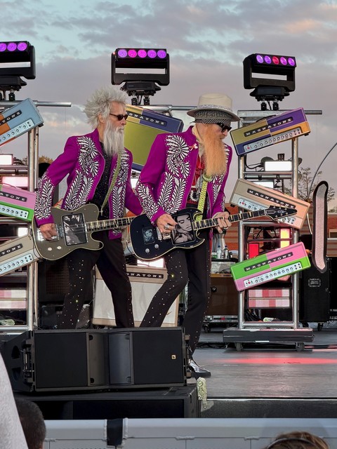 These guitars had some kind of digital displays on them that animated